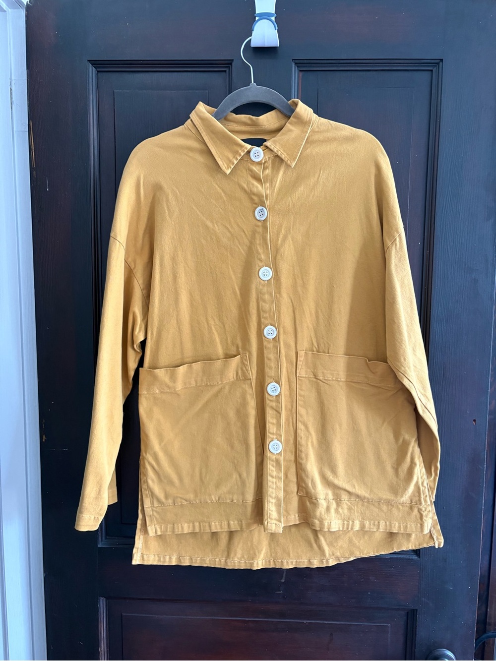 Women's MIEN Ochre Button-Front Chore Coat